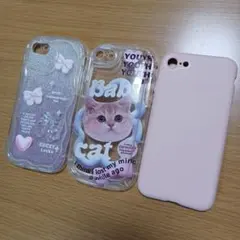 iphone 7/8/SE2 SE3 ケース 猫 リボン