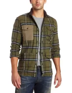 【マル様お取り置き商品】DIESEL チェック柄ネルシャツ オリーブグリーン