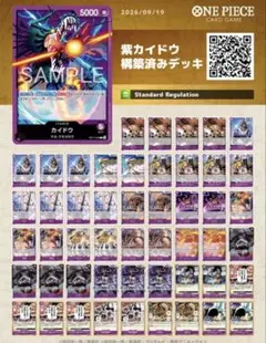 翌日即発送‼️ワンピースカード　紫カイドウ　構築済みデッキ