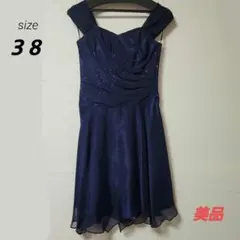 美品✨️ドレス　結婚式　お呼ばれ　パーティー　ひざ丈　Mサイズ