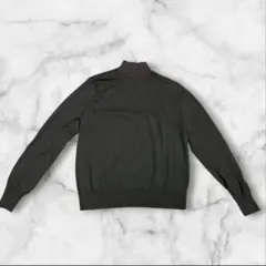 【無印良品】ウールニット ハイネック 長袖 ブラック 薄手