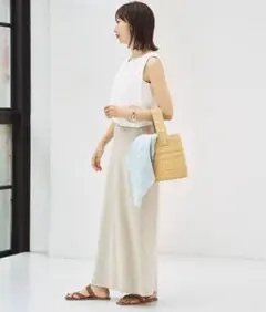 試着のみ❣️plage Slub Bias スカート 36 ナチュラル　プラージュのサムネイル