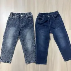 110サイズ デニムパンツ 2色セット