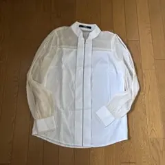 UNDERCOVER 長袖シャツ つけ襟 レイヤード ホワイト - メルカリ