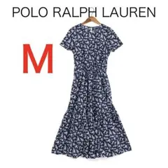 H6475◾️ポロラルフローレン　コットン花柄切替ワンピース　Y2K