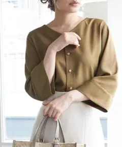 ROPE PICNIC 【2WAY】袖シアーブラウス