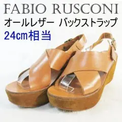 ✨オールレザー/バックストラップ✨ ファビオルスコーニ 厚底 24cmのサムネイル