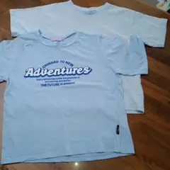 女児 Tシャツ 2枚セット 150/160　水色　ブルー