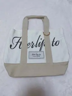 完売品】Her lip to トート アイボリー ベージュ ハリプ 新宿ルミネ