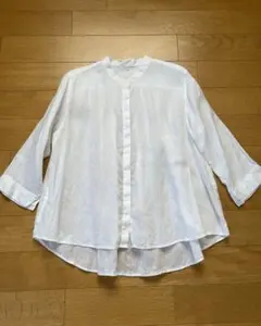 無印良品　七分袖リネンブラウス白黒2枚セット　サイズM