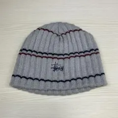 A2I90■STUSSY ニット帽 ビーニー グレー ストゥーシー