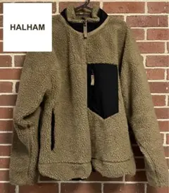 【美品】HALHAM ハルハム ボアフリースジャケット XL ベージュ