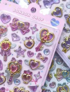 【国内正規品】ボンボンドロップシール　おすそ分け　ピンクと紫のミックス　33個！