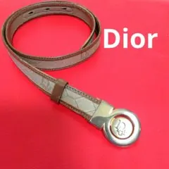 Christian Dior ベルト トロッター柄 ゴールドバックル