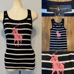 PINK PONY ラルフローレン　ピンクポニー　タンクトップ　ボーダー　Mのサムネイル