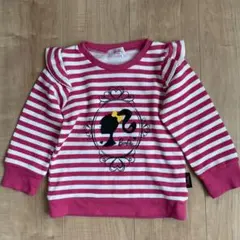 Barbie バービー　ボーダー　裏起毛トレーナー 100cm