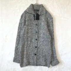 新品✨ マダムニコル／ニットカーディガン ロング ウール モヘア混 グレー