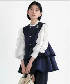 Ranan ジレ ＆ テーパードパンツ セットアップ　ネイビー Sサイズ