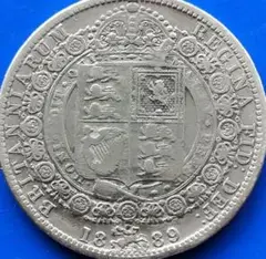 特年1930年英国ハーフクラウン銀貨。 特年1930年英国ハーフクラウン銀貨。
