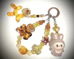 豹柄⭐︎ゴールド⭐︎ブラウン⭐︎ビーズストラップ⭐︎