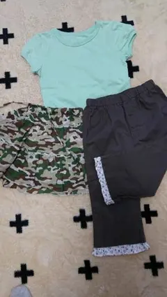 Tシャツ&スカート&パンツ3点セット