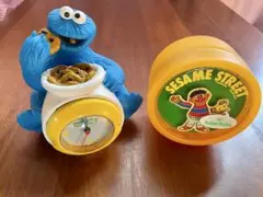 セサミストリート クッキーモンスター アーニー 目覚まし時計 貯金箱