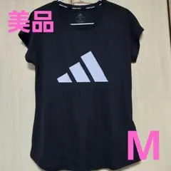 adidas ブラック Tシャツ M アディダス フィットネス ヨガ ピラティスのサムネイル