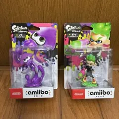 【新品未開封】amiibo スプラトゥーン イカ パープル ボーイネオングリーンのサムネイル