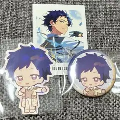 あんスタ　アニカフェ 　9周年　ぱしゃっつ 缶バッジ 　伏見弓弦