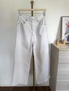 GU オフホワイト デニムパンツ Lサイズ