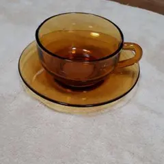 アデリア　ガラスカップソーサー6客昭和レトロ