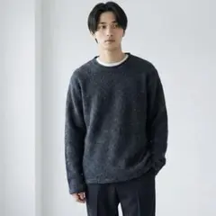 G9927*ナノユニバース☆プルオーバー☆ニット☆セーター☆グレー☆M