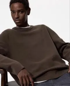 【新品】UNIQLO ウォッシャブルミラノリブクルーネックセーターMサイズ