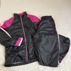Puma ジャージ上下セット 黒/ピンク　　3-09
