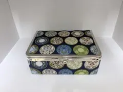 ☆がま口ボックス☆ 大　ネイビー　ハンドメイド