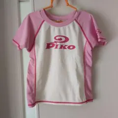 Piko ピンクホワイト ラッシュガード 110cm
