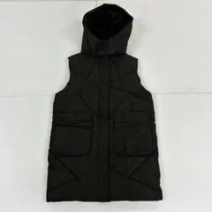 T11 205 ZERO 中綿ベスト 2WAY フード取り外し ブラック 防寒
