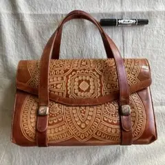 極厚カウレザー】ビンテージ ショルダーバッグ カスタム ステンシル