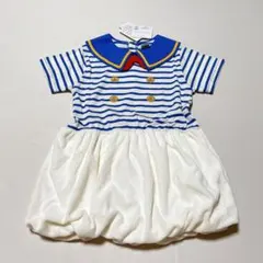 新品　ディズニー　ドナルド　セーラーストライプワンピース 110cm ハロウィン