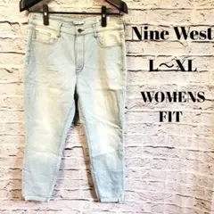 レディース スキニージーンズ ライトブルー ハイライズ アンクル ストレッチ