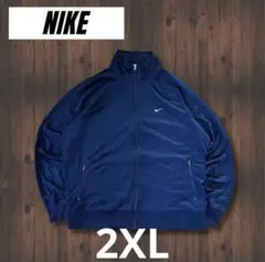 NIKE ATHLETIC トラックジャケット ネイビー 刺繍ロゴ XXL