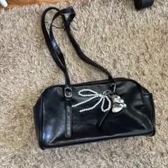 SHEIN ハンドバッグ ブラック ストラップ付き