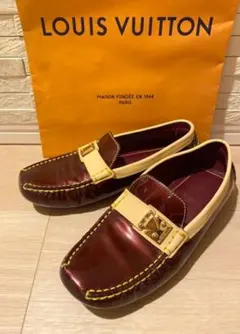 ルイヴィトン　22.5-23cm ドライビングシューズ　ワイン色のサムネイル