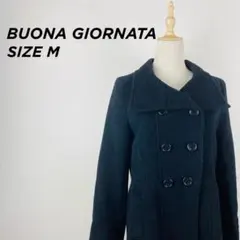 【BUONA GIORNATA】 ロングコート ウール Pコート M 【37】