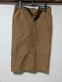 BEAMS HEART ブラウン スエード タイトスカート