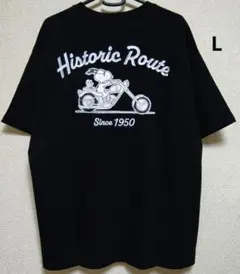 SNOOPY PEANUTS ジョークール 半袖 Tシャツ ブラック 黒 L