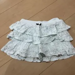 水色 レース キュロット スカート パンツ 110cm 夏 サマー