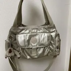 キプリング ショルダーバッグ ハンドバッグ 2way 斜めがけ キーホルダー付き