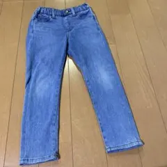ユニクロ　１１０　デニム　長パンツ　ジーパン　ブルー　キッズ　ヒートテック