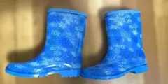 西松屋 長靴 レインブーツ 20cm 雪柄 ブルー 女の子のサムネイル